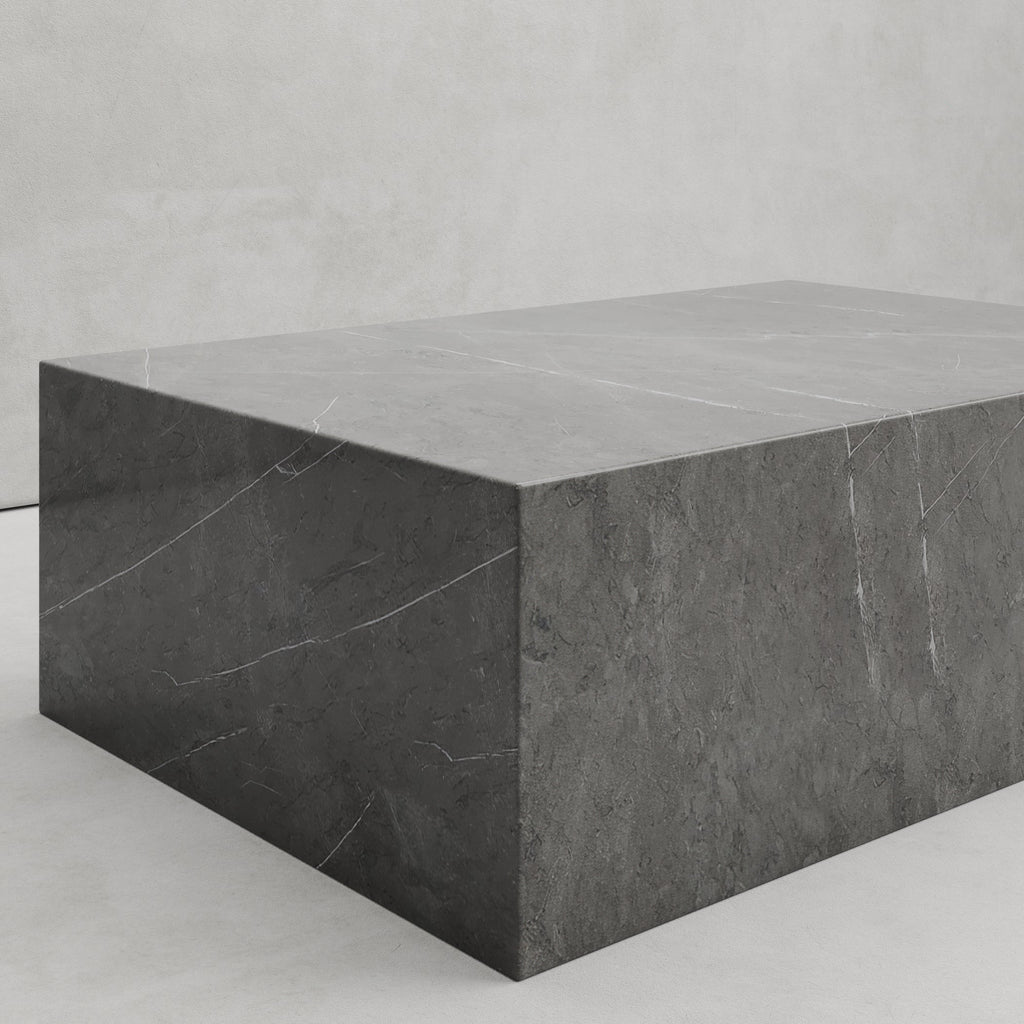 ZETA COFFEE TABLE IN DARK GREY MARBLE – FREEMAN GALLERY