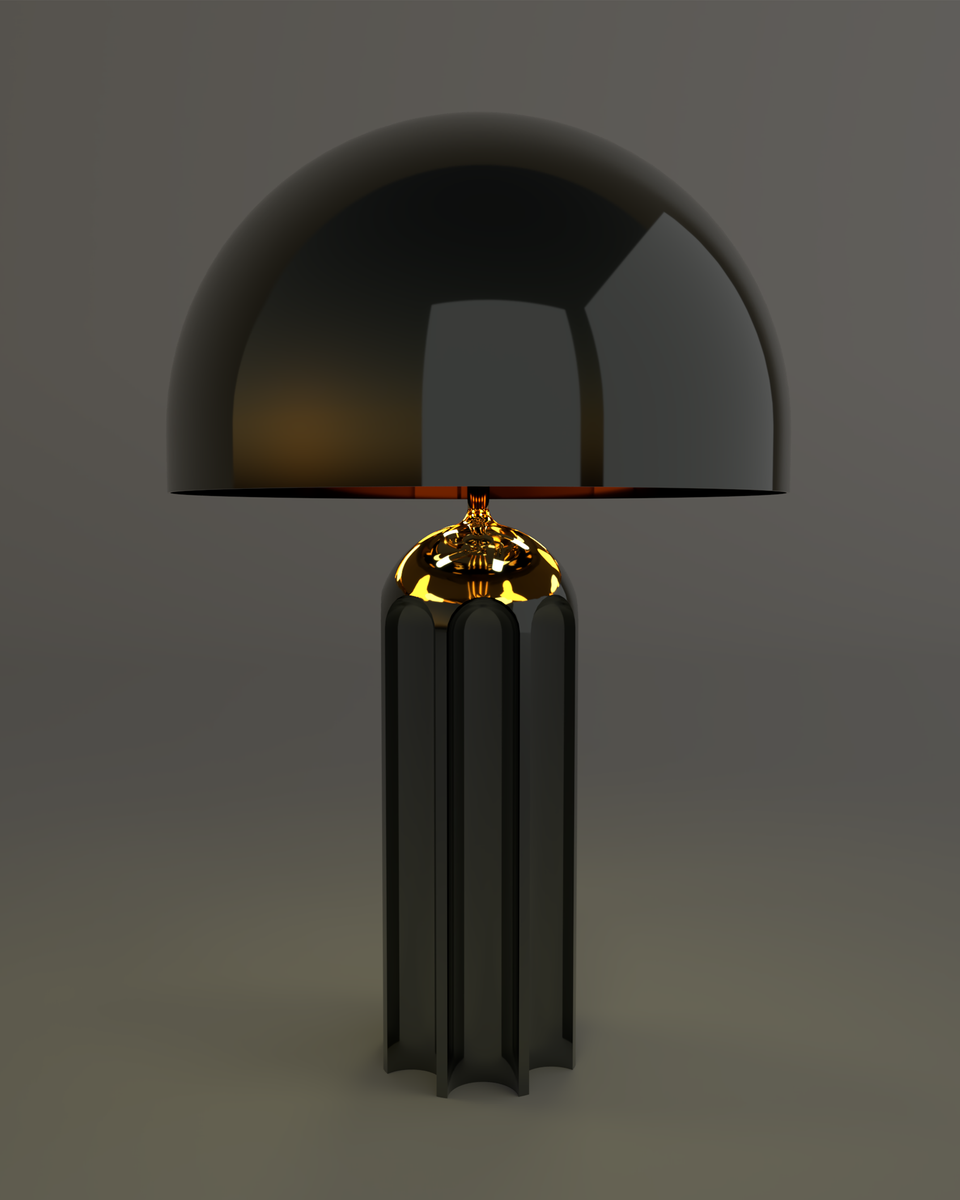 LITTLE GHOST CHROME BLACK LAMP