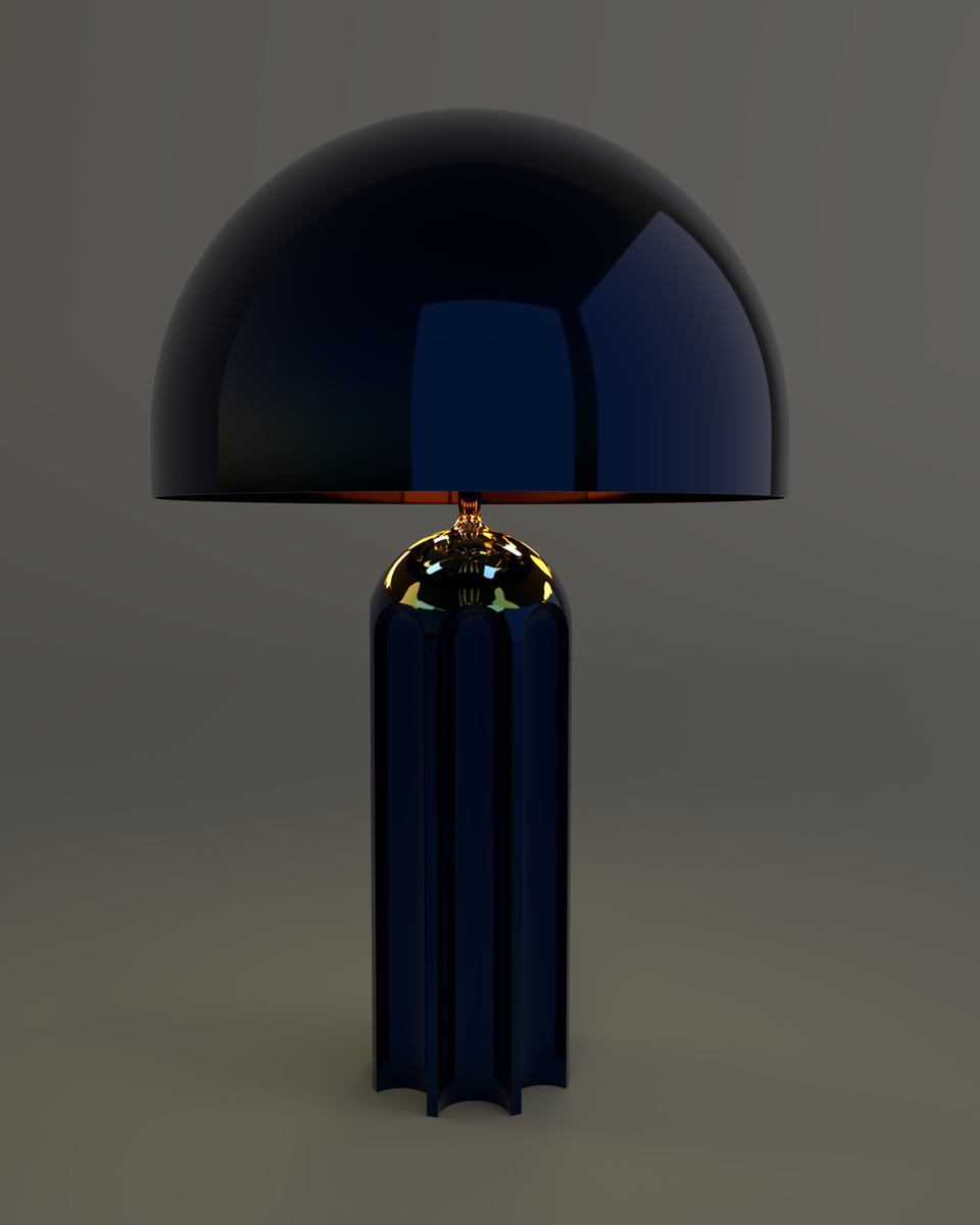 LITTLE GHOST CHROME BLUE LAMP