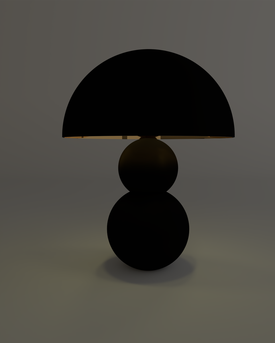 CURVES ABSOLUTE BLACK TABLE LAMP