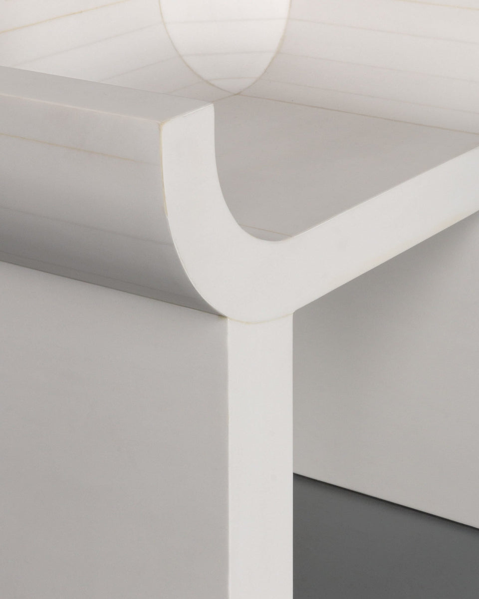 CURIAL WHITE MARBLE ARMCHAIR