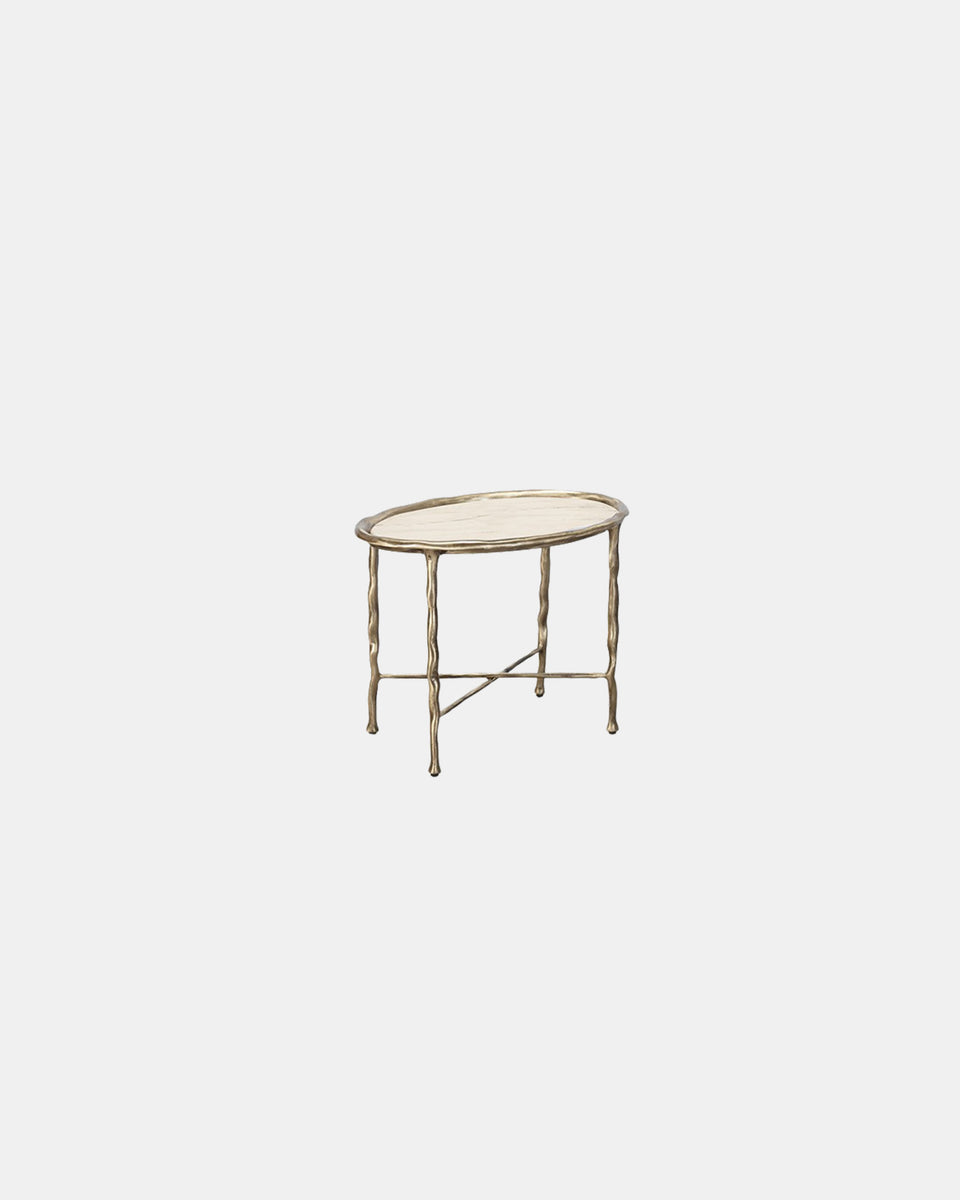 LUPA MARBLE OVAL SIDE TABLE