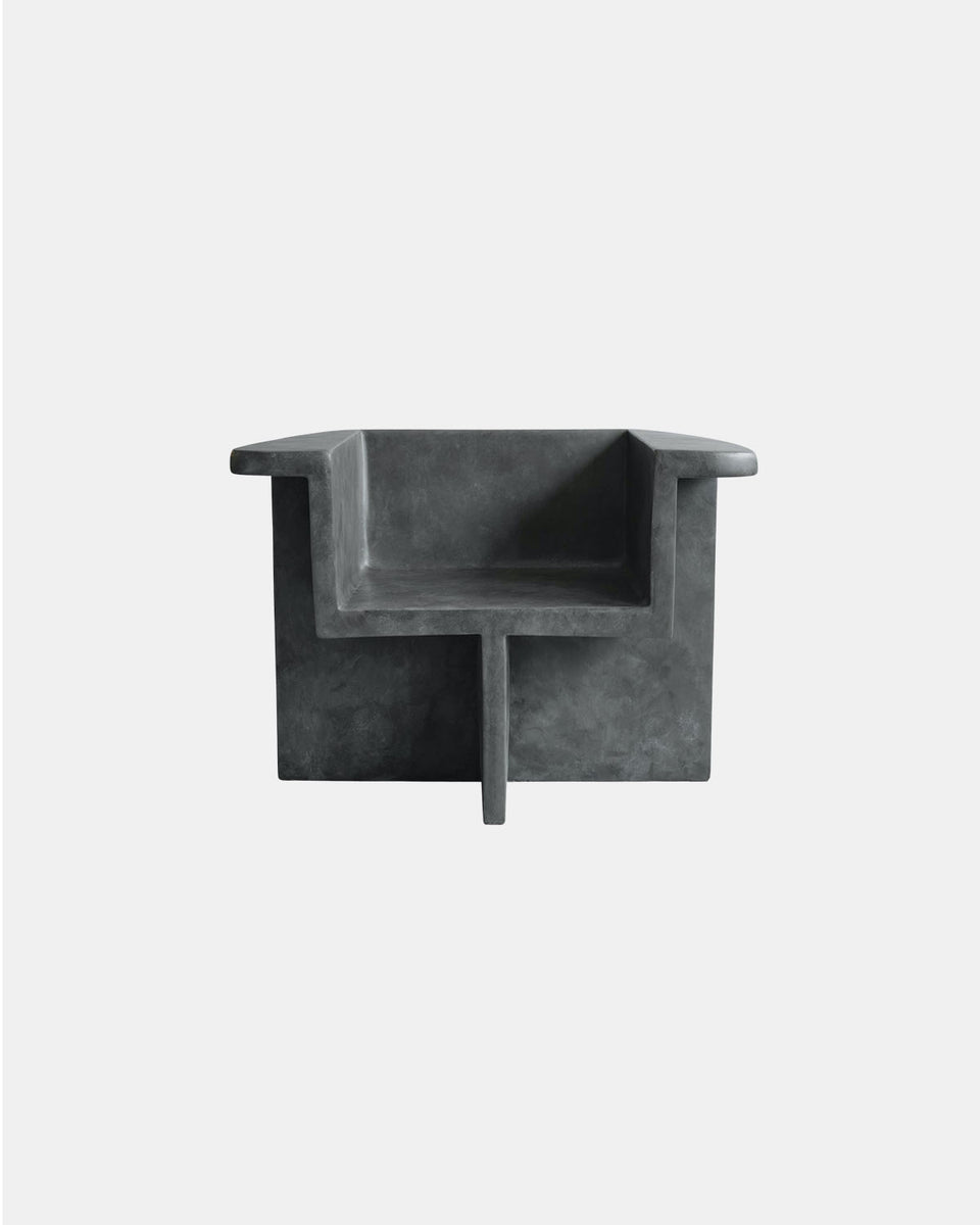 BRUTUS DARK GREY LOUNGE CHAIR
