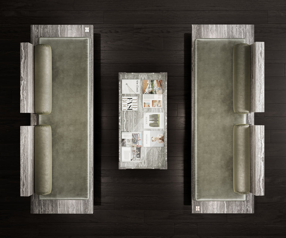 APART BUT TOGETHER TRAVERTINE SOFA