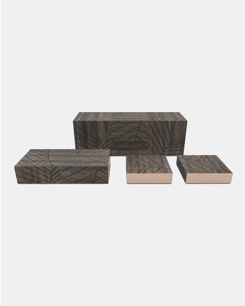 FOGLIE TRAVERTINE TITANIUM AND COPPER R60 - 180, S15, R60 - 120