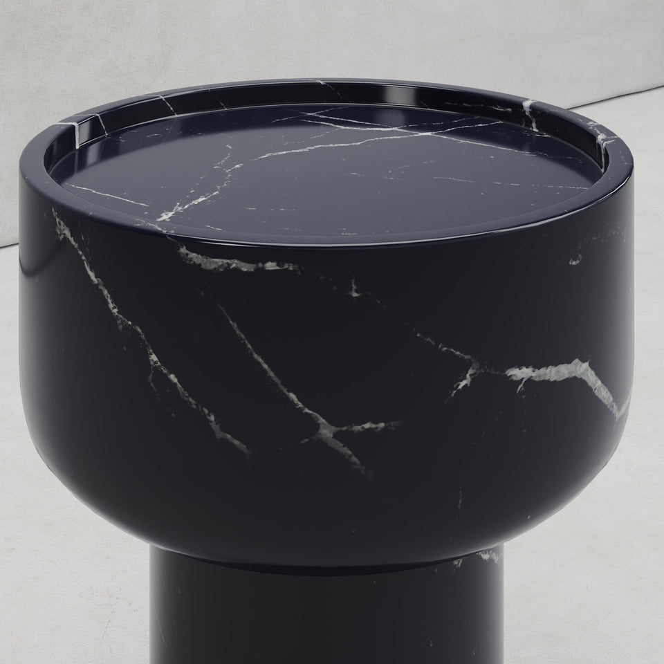 FANCIULLI SIDE TABLE IN NERO MARQUINA MARBLE