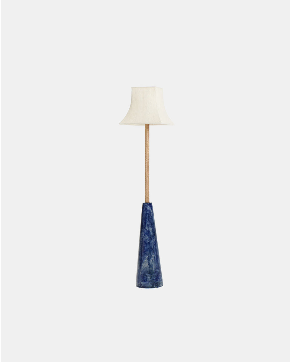 COQUETTE BRUSHED BLUE FLOOR LIGHT
