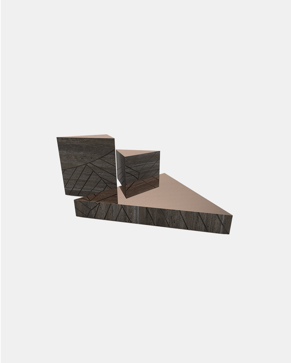 FOGLIE TRAVERTINE TITANIUM AND COPPER T60, T40, T15 - 120