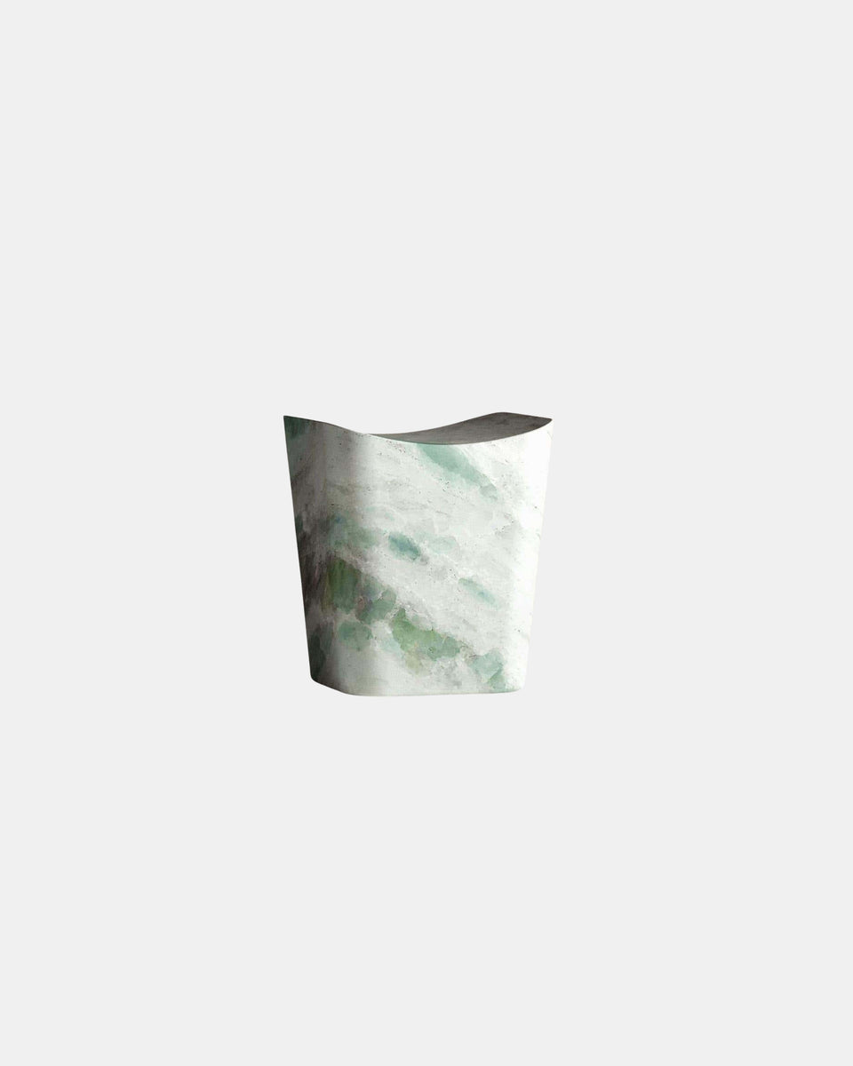 CONO PINTA VERDE MARBLE STOOL