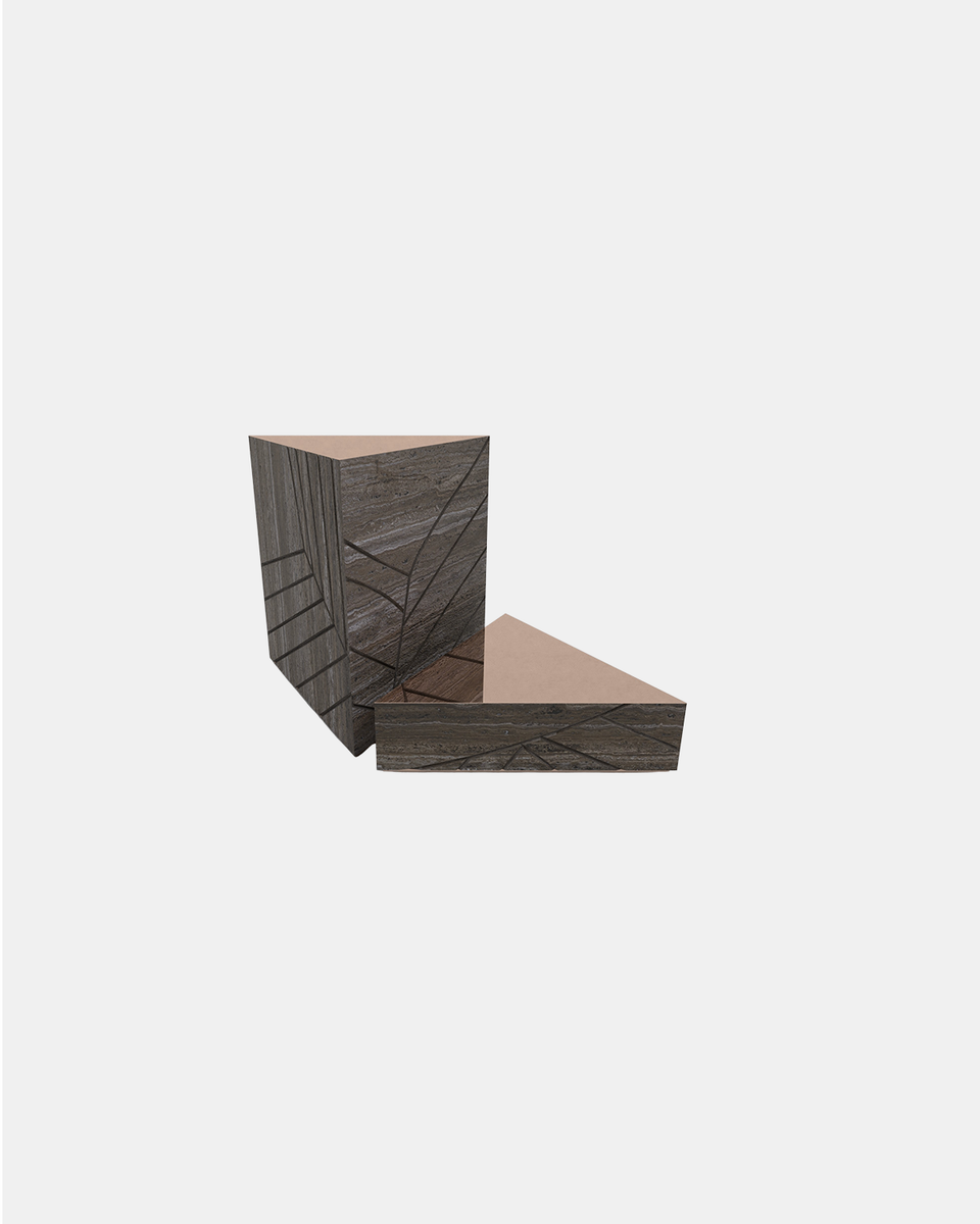 FOGLIE TRAVERTINE TITANIUM AND COPPER T60, T15