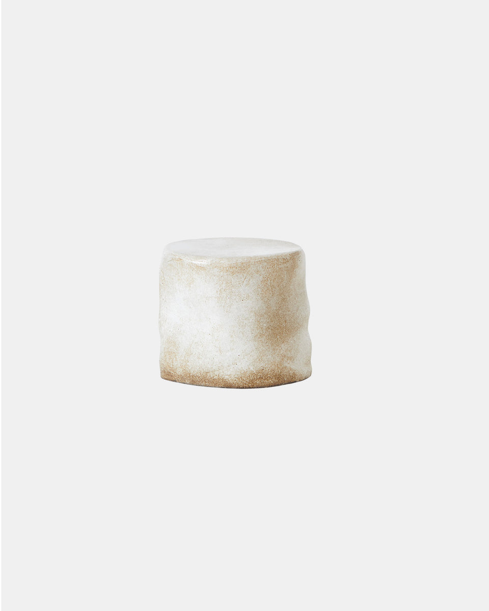 CERAMIC CORAL WHITE SIDE TABLE