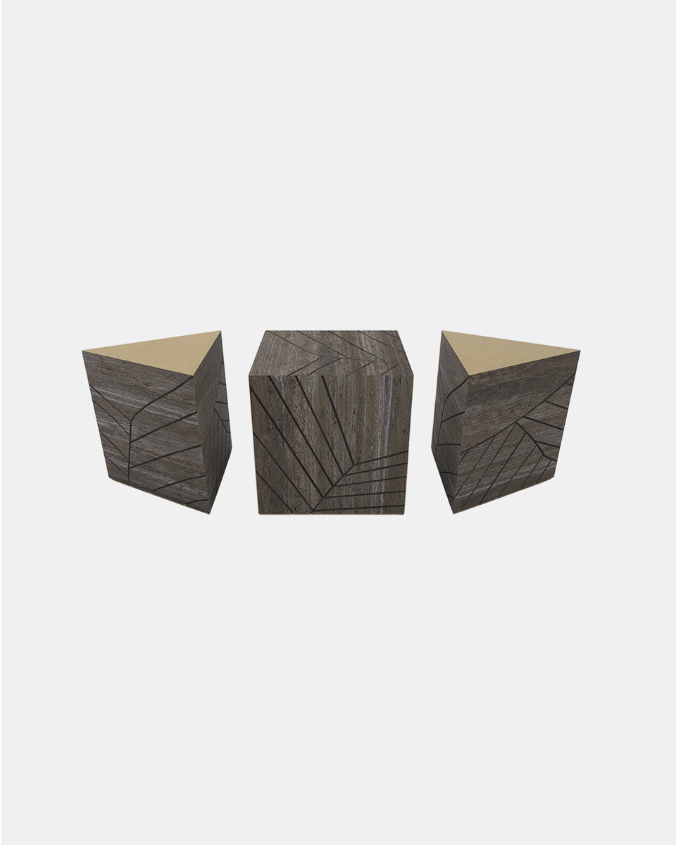 FOGLIE TRAVERTINE TITANIUM AND GOLD S60, T60