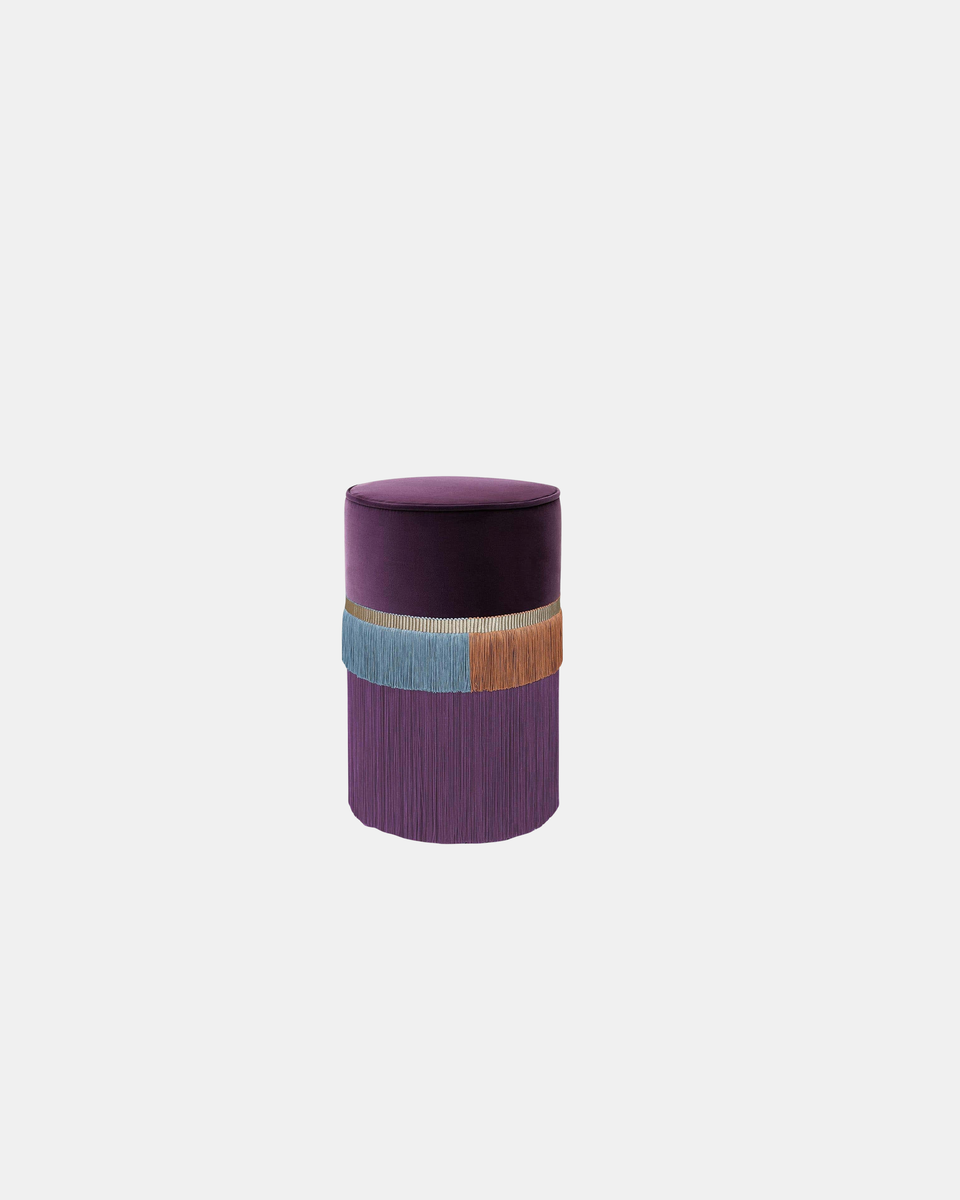 COUTURE GEOMETRIC LINE POUF