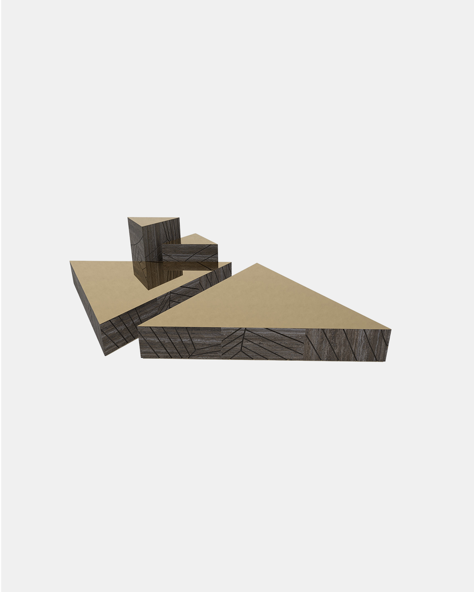 FOGLIE TRAVERTINE TITANIUM AND GOLD T60, T40 ,T25 - 170, T25 - 170