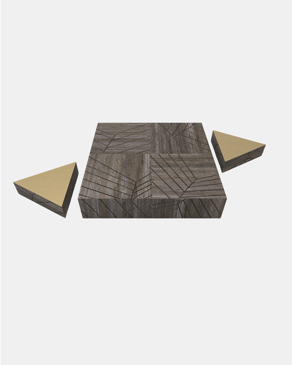 FOGLIE TRAVERTINE TITANIUM AND GOLD T15, S25 - 120, T15