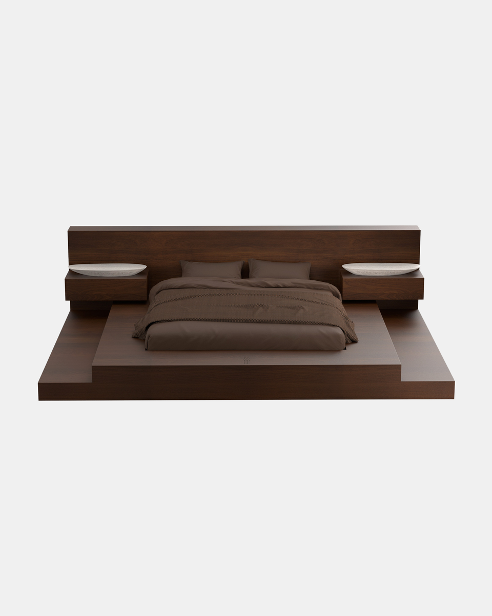 ORIGINS BROWN TRAVERTINE BED