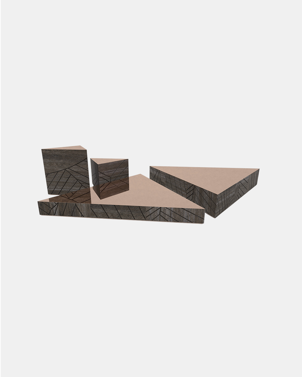 FOGLIE TRAVERTINE TITANIUM AND COPPER T60, T40, T15 - 170, T25 - 170
