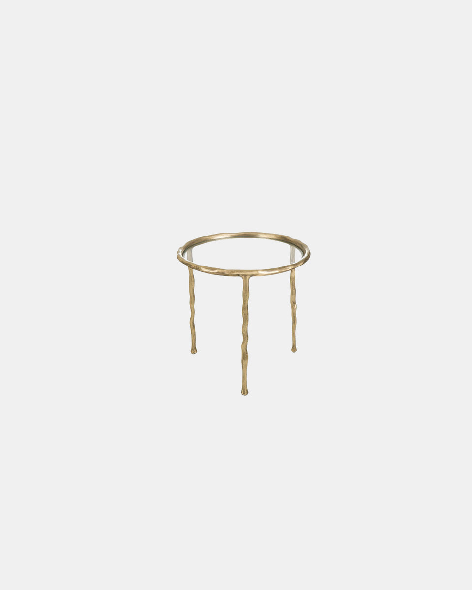 LUPA GLASS ROUND SIDE TABLE