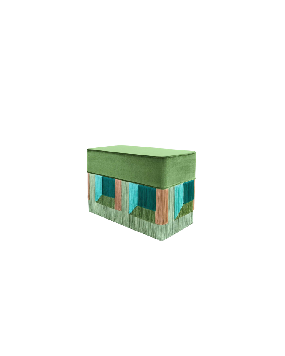 COUTURE GEOMETRIC FLO RECTANGULAR POUF