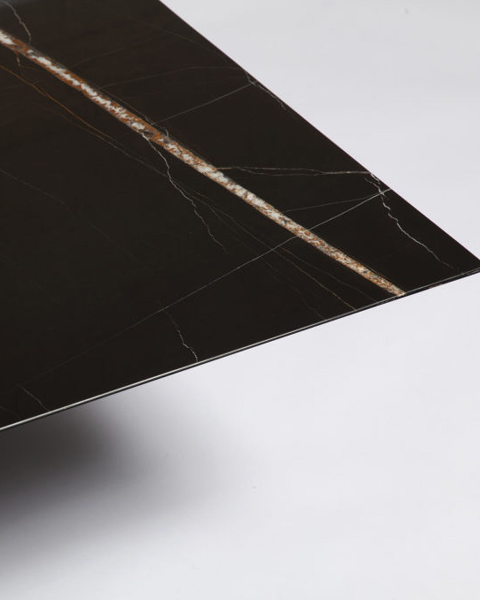 LYTHOS BLACK AZIZA MARBLE COFFEE TABLE