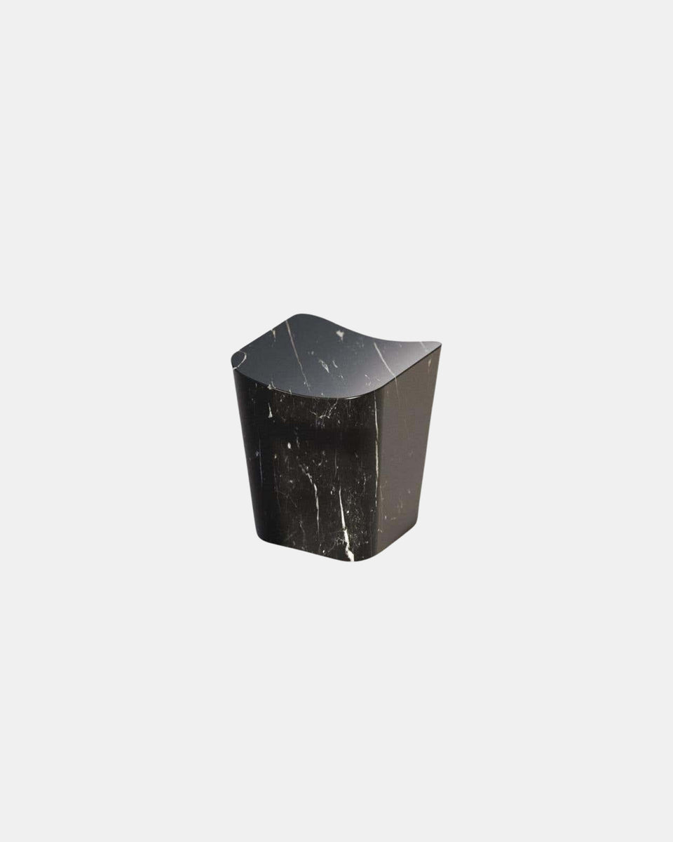 CONO GRAPHITE MARBLE STOOL