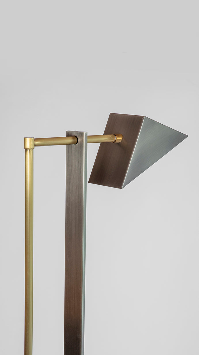 MARBLE AND WEDGE FLOOR LAMP