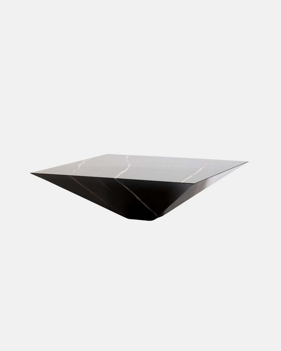 LYTHOS BLACK AZIZA MARBLE COFFEE TABLE