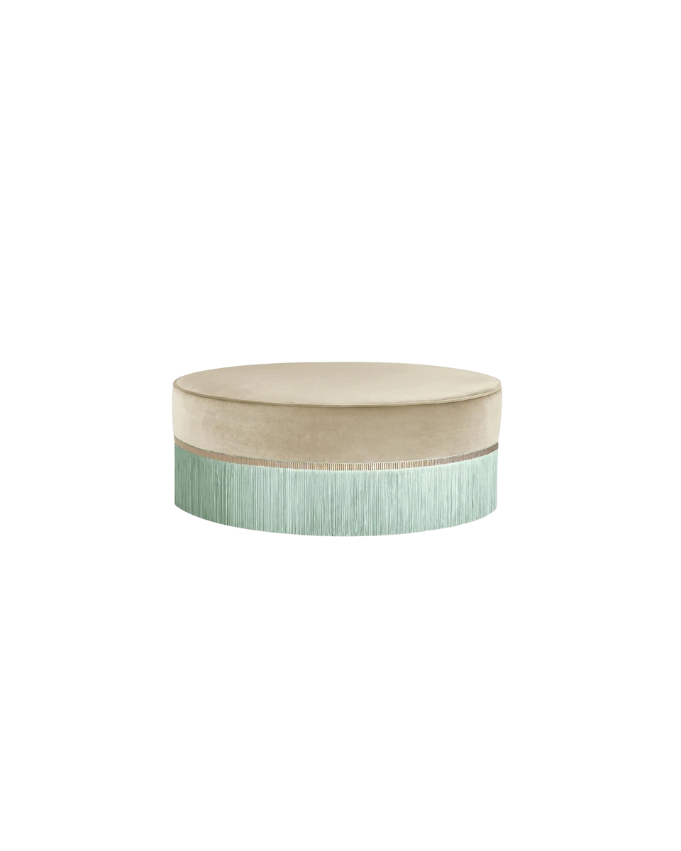 COUTURE GEOMETRIC BICOLOUR POUF