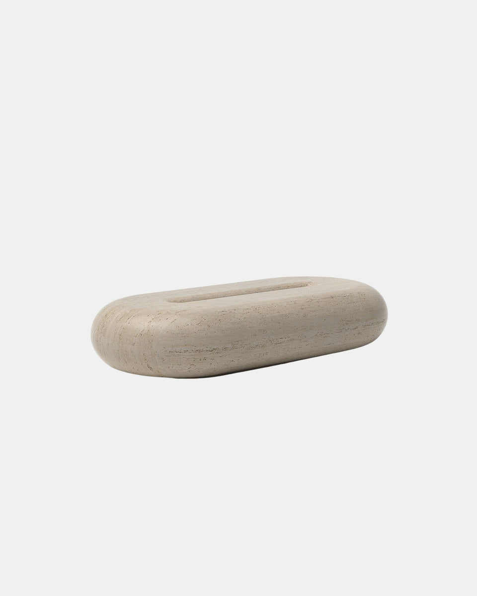GLYPH TRAVERTINE COFFEE TABLE