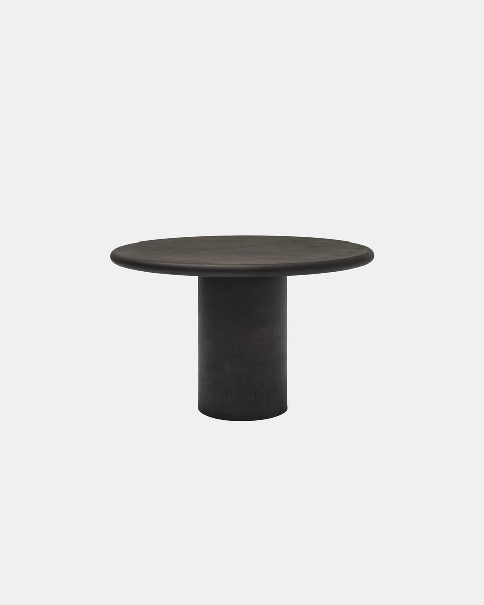 OOL 80/180 ROUND BLACK DINING TABLE