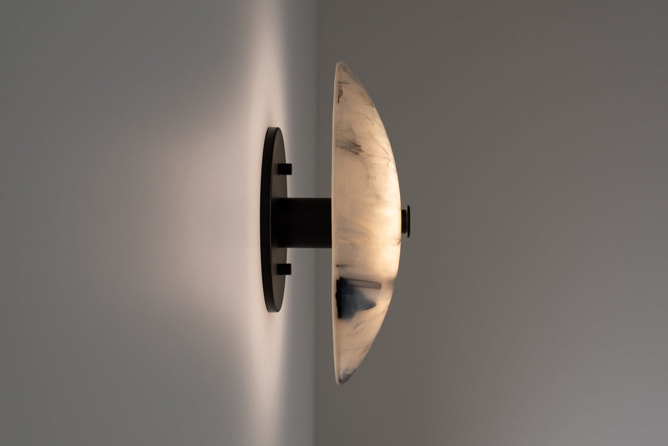 LYRA BLACK MARBLE SCONCE