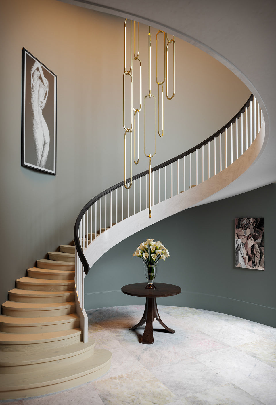 OVALO CHAIN PENDANT CLUSTER