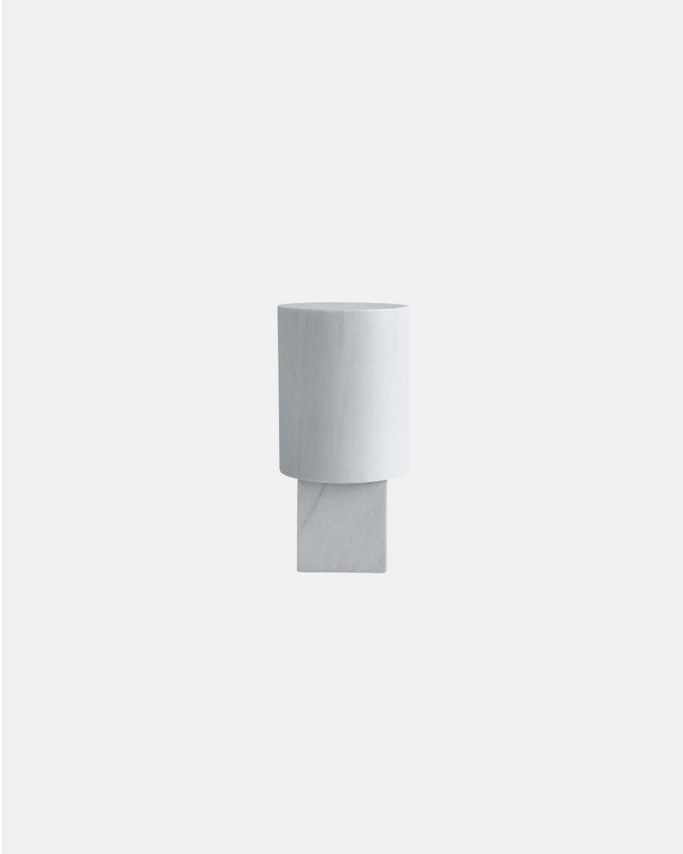 COLUMN MARBLE SIDE TABLE