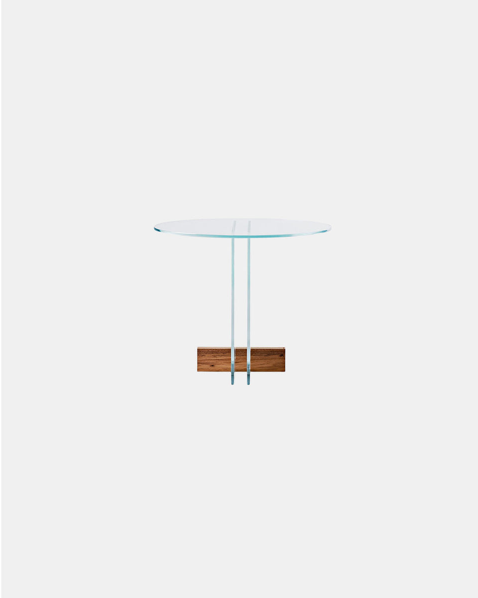 VIDRO SIDE TABLE IN CLEAR GLASS