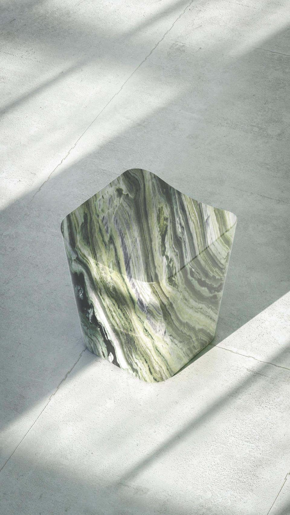 CONO PINTA VERDE MARBLE STOOL