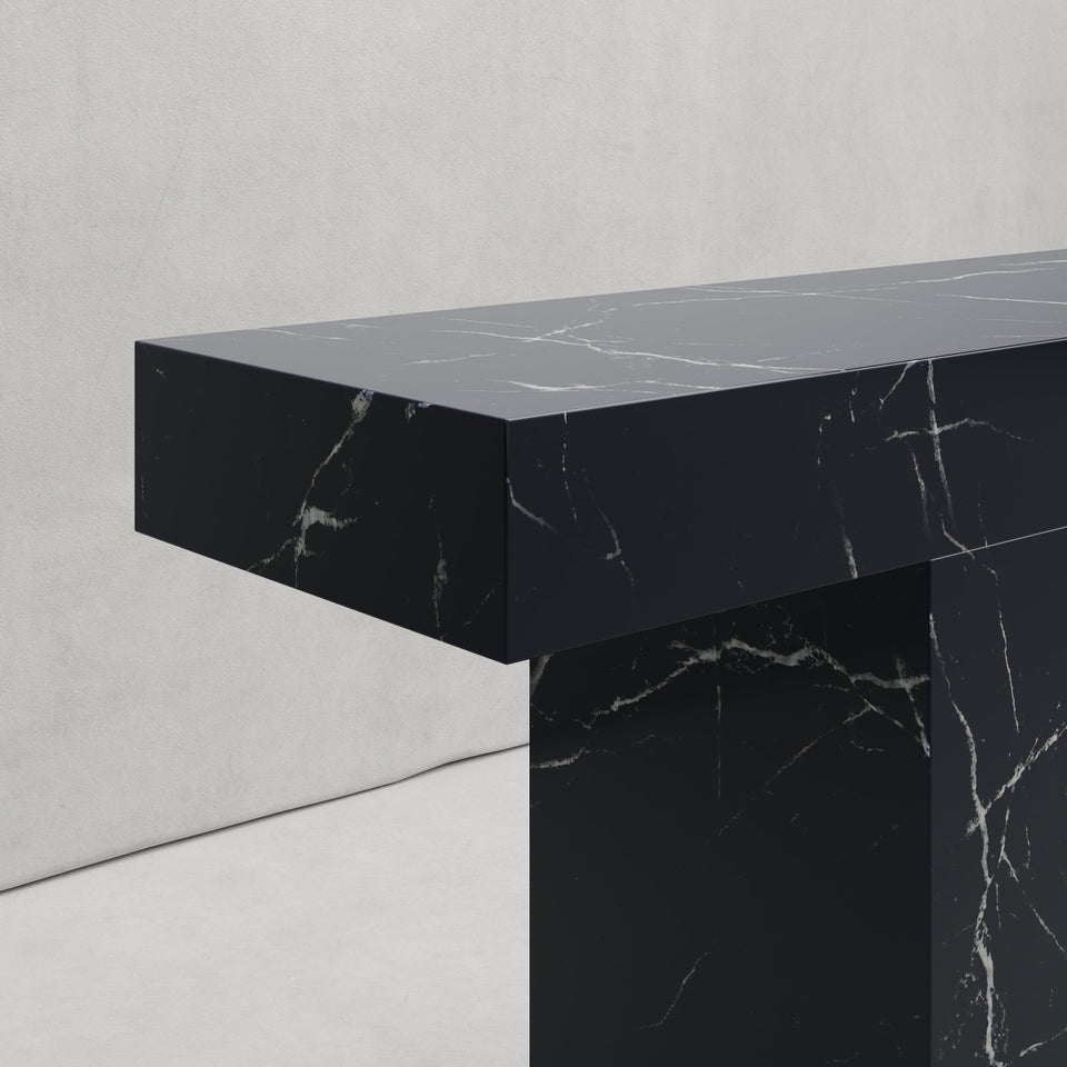 ZAYD CONSOLE IN NERO MARQUINA MARBLE