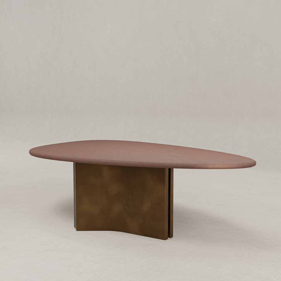 CONCEPT 1.2 AMARANTH AND BRASS DINING TABLE