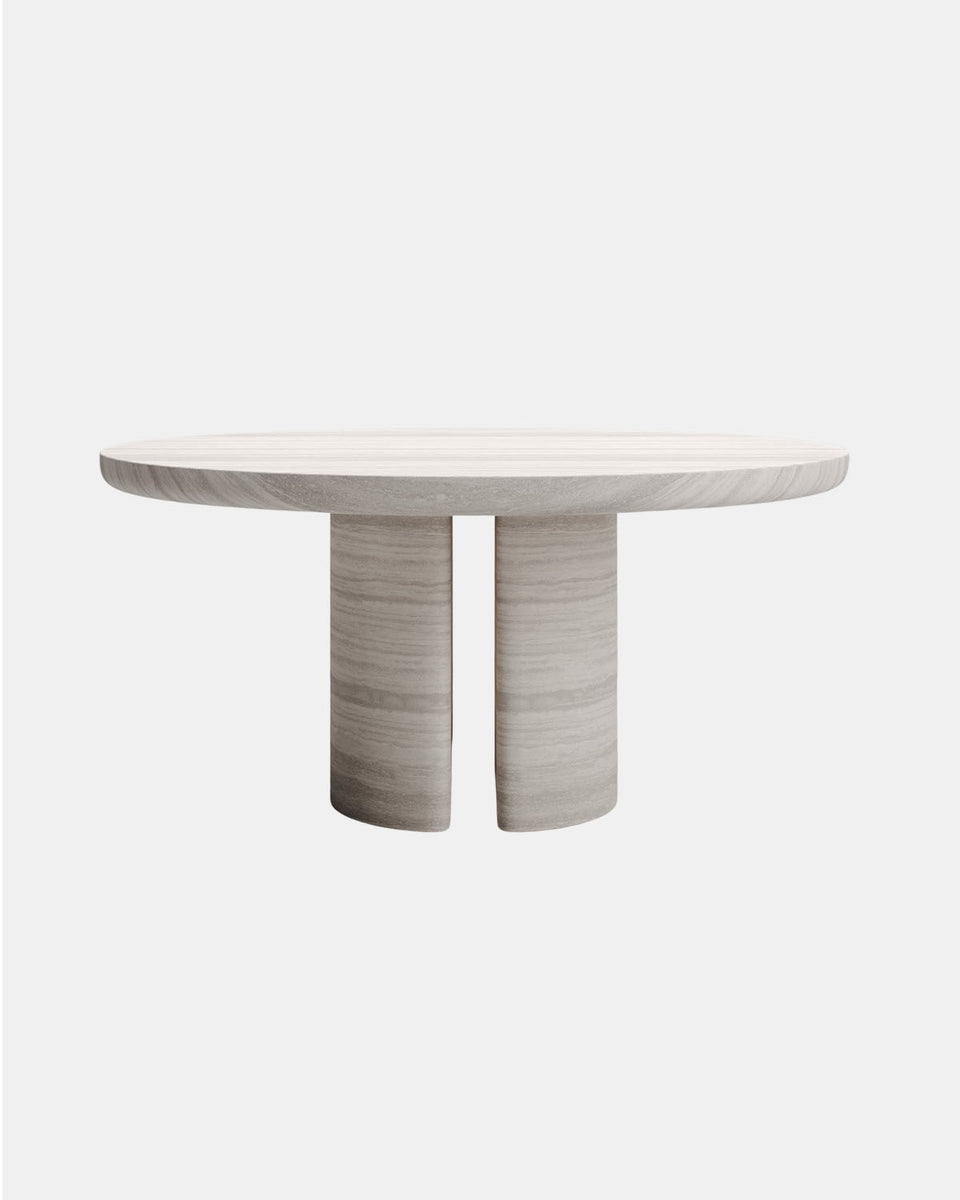 FELISA DINING TABLE IN TRAVERTINE