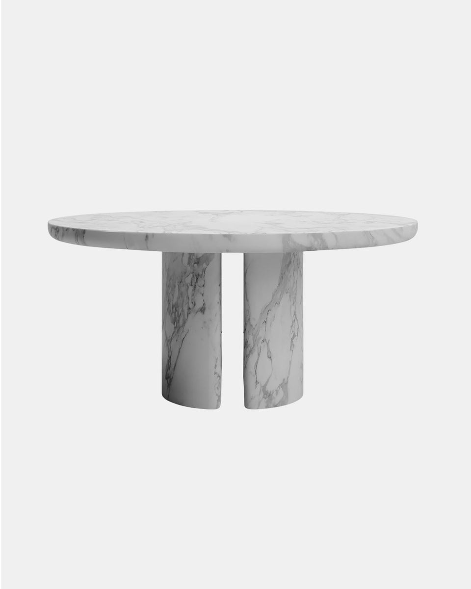 FELISA DINING TABLE IN CALACATTA MARBLE