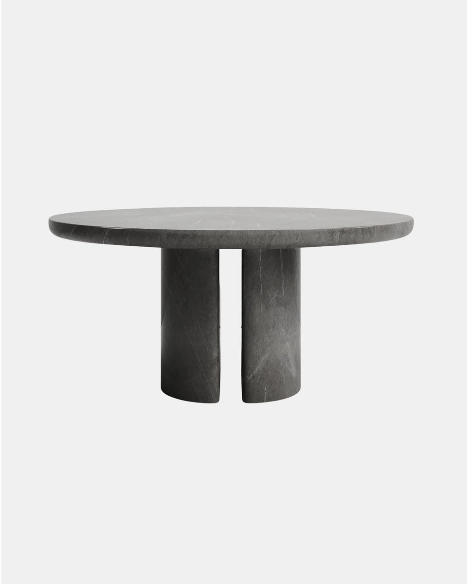 FELISA DINING TABLE IN DARK GREY MARBLE