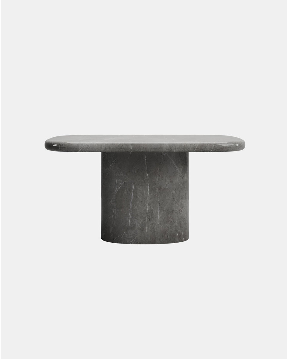 FYAZ DINING TABLE IN DARK GREY MARBLE