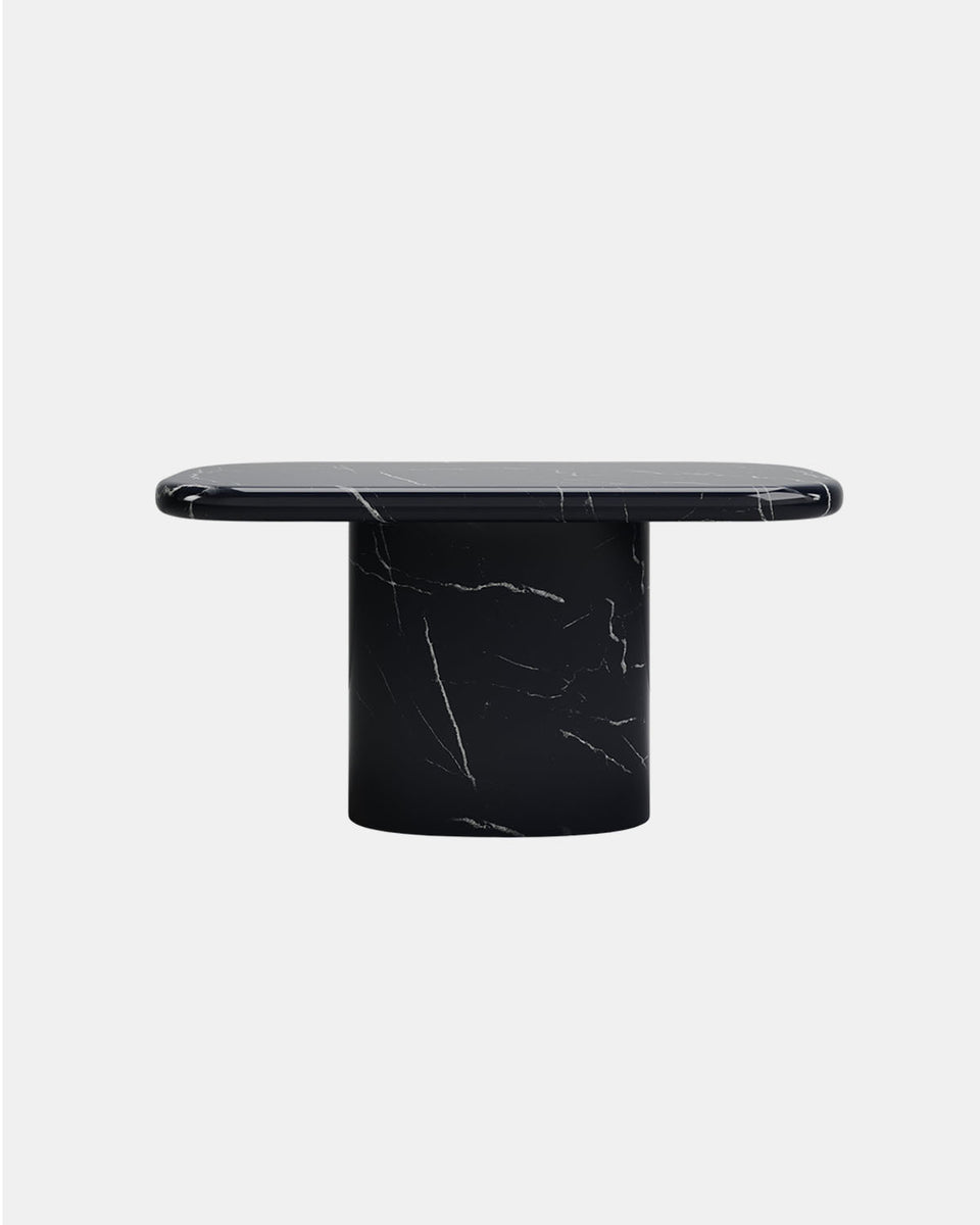 FYAZ DINING TABLE IN NERO MARQUINA MARBLE