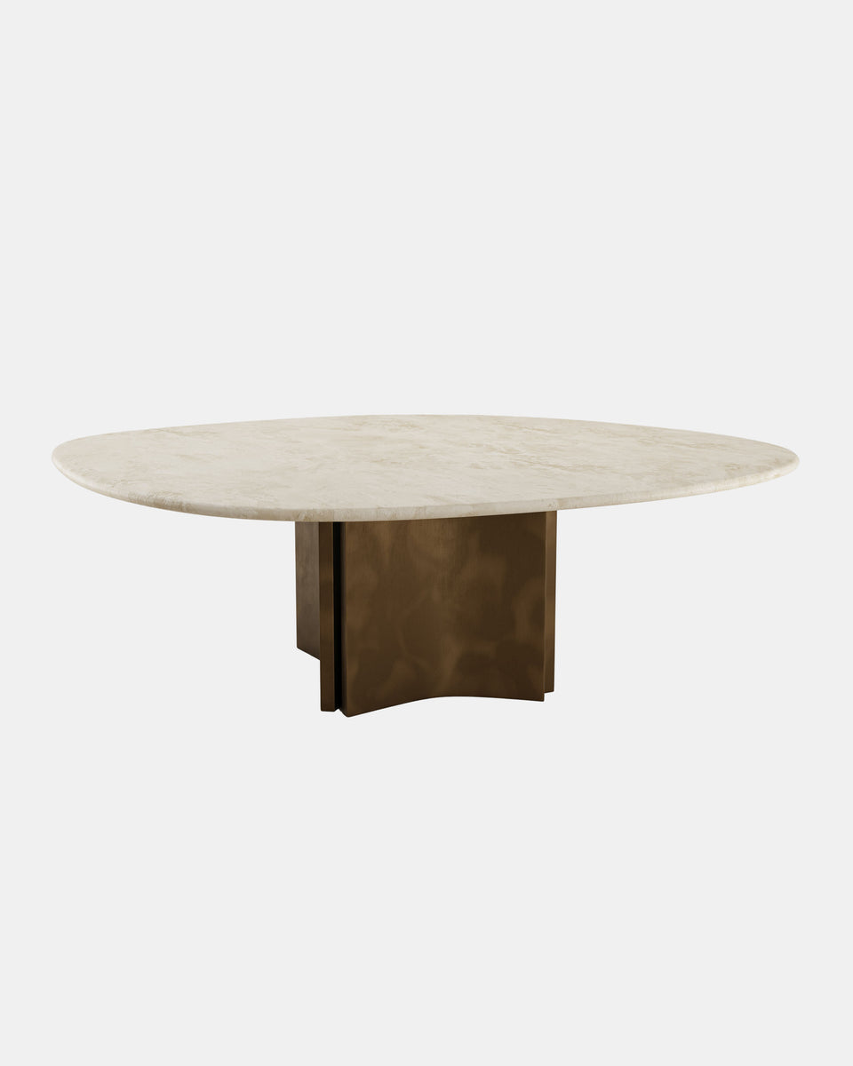 Limetone Table CONCEPT 1.1 NATURAL LIMESTONE DINING TABLE – FREEMAN GALLERY