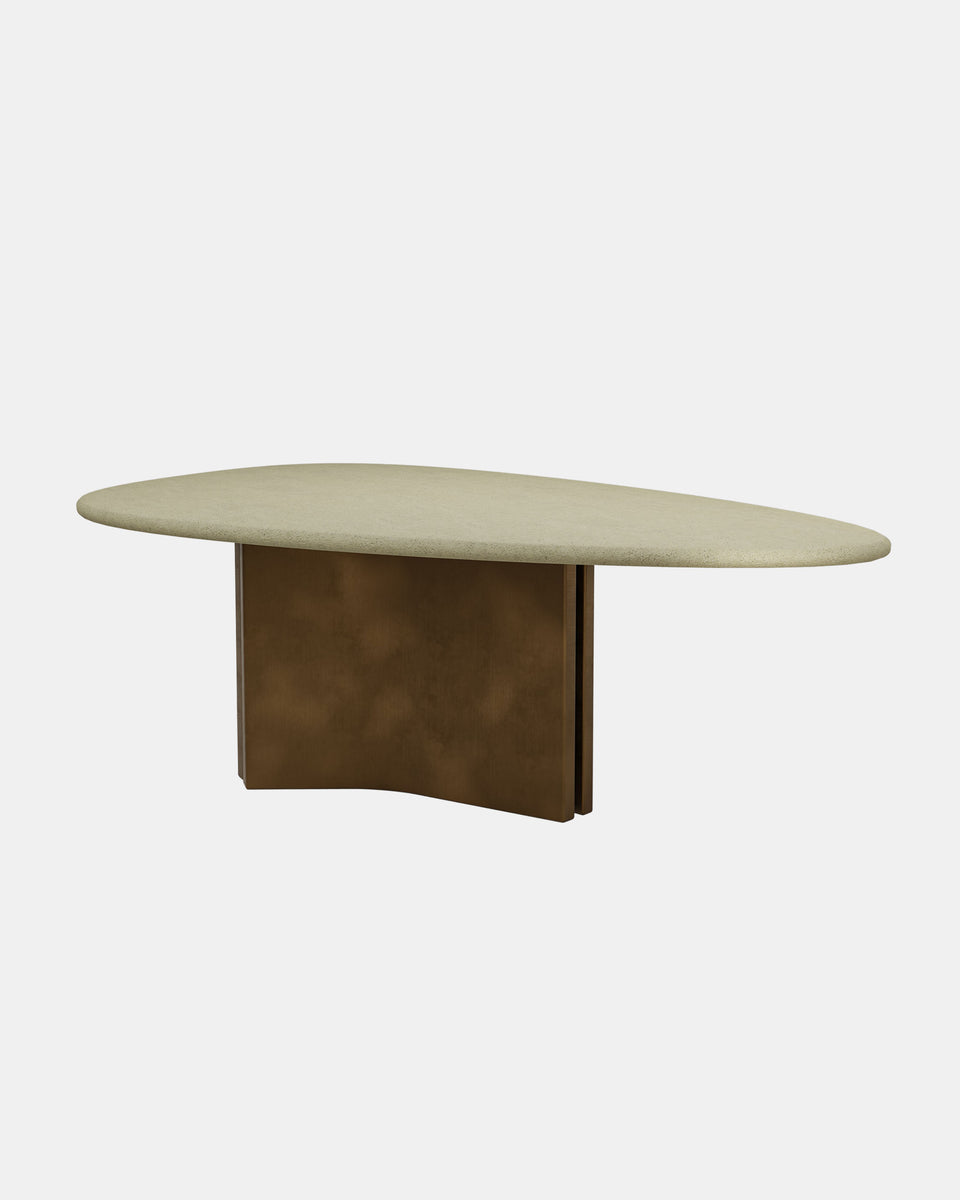 CONCEPT 1.2 SAGE AND BRASS DINING TABLE