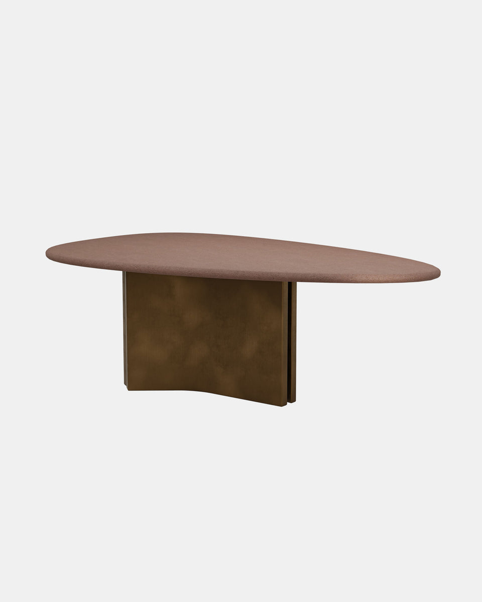 CONCEPT 1.2 AMARANTH AND BRASS DINING TABLE