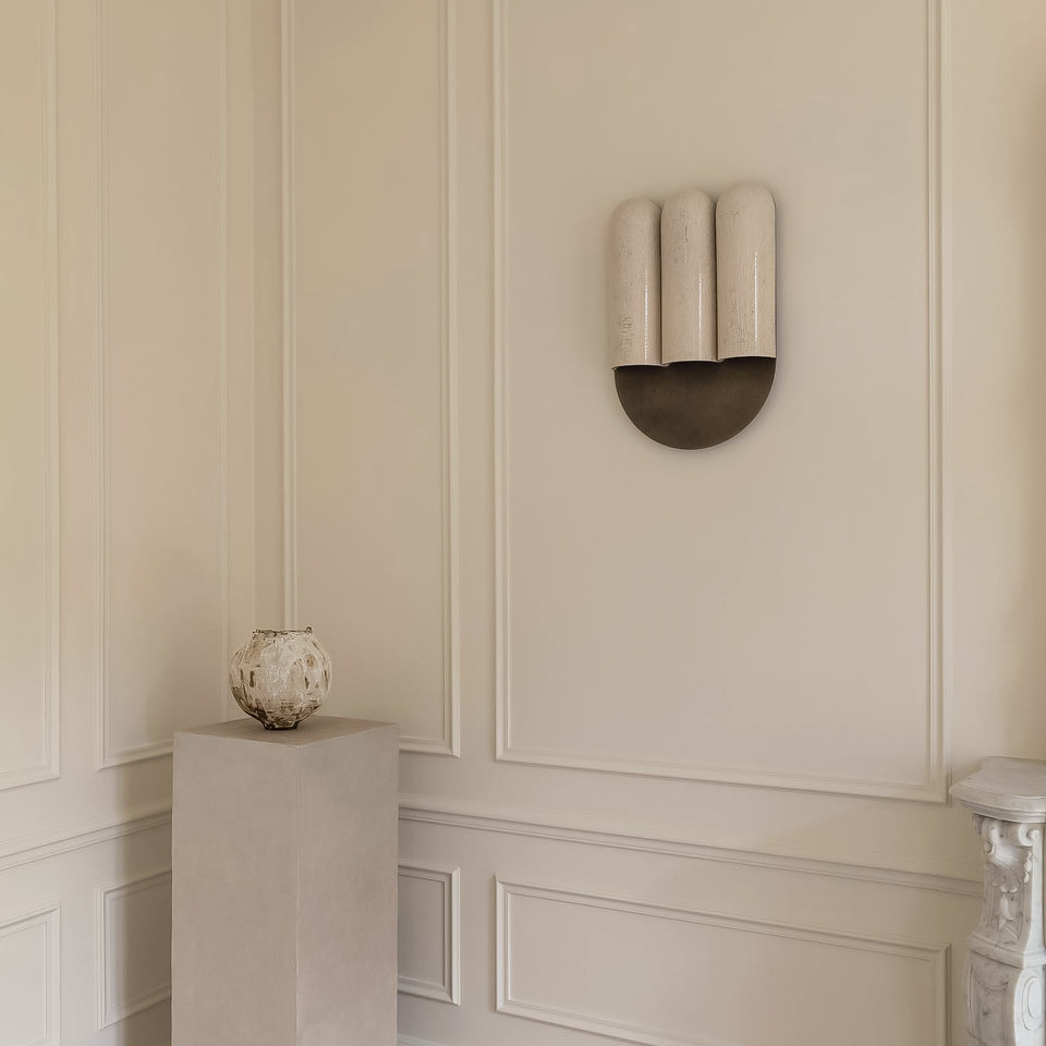 RAKU-YAKI TRIPLE SCONCE