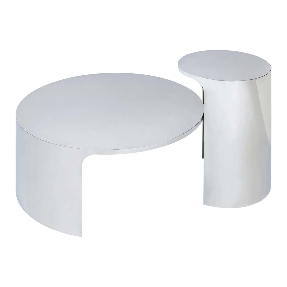 PALACE POLISHED STEEL SIDE TABLE