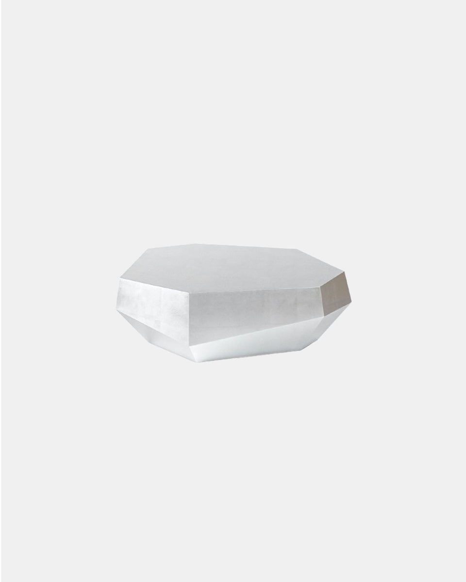 THREE ROCKS SILVER LEAF LOW COFFEE TABLE