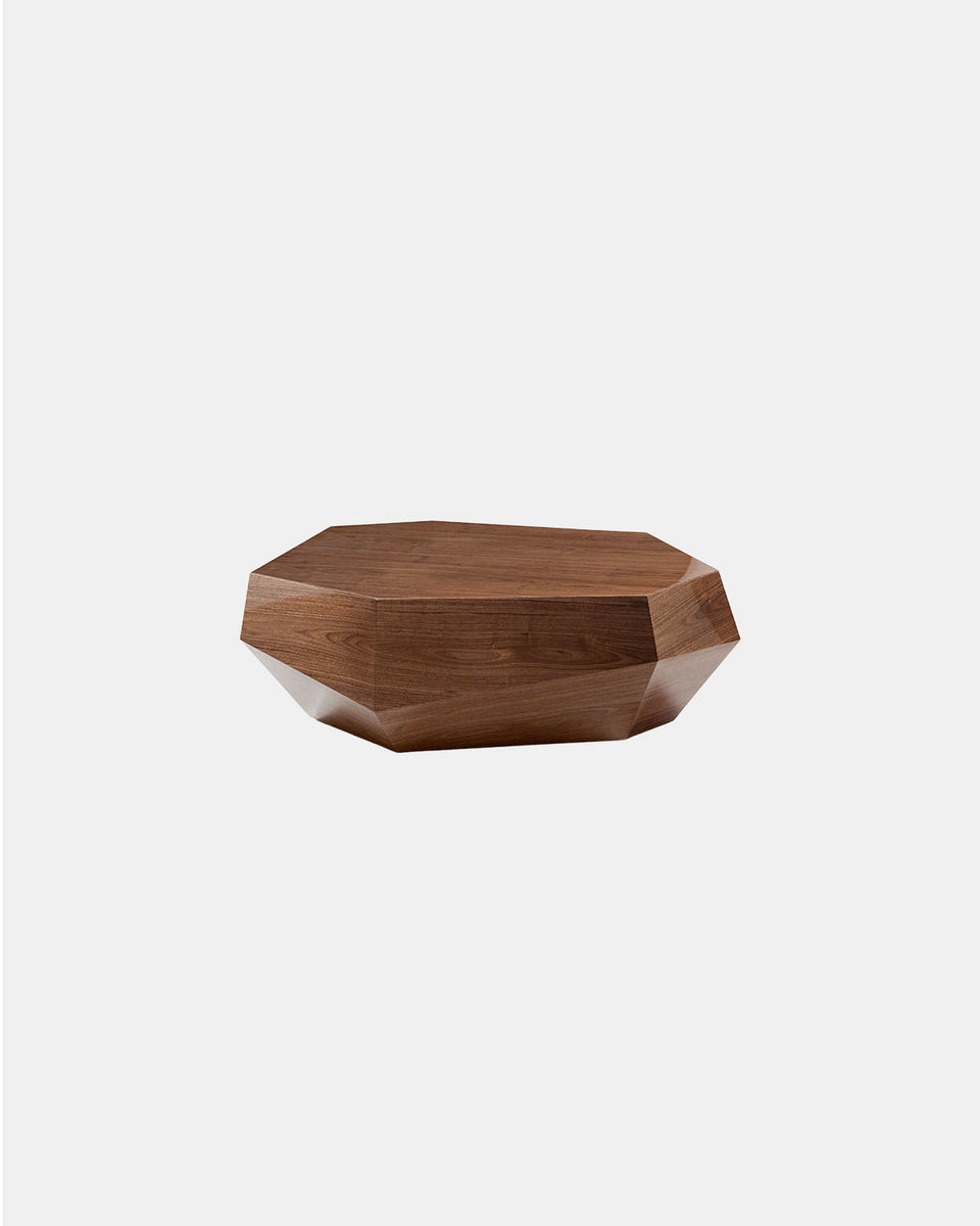 THREE ROCKS WALNUT LOW COFFEE TABLE
