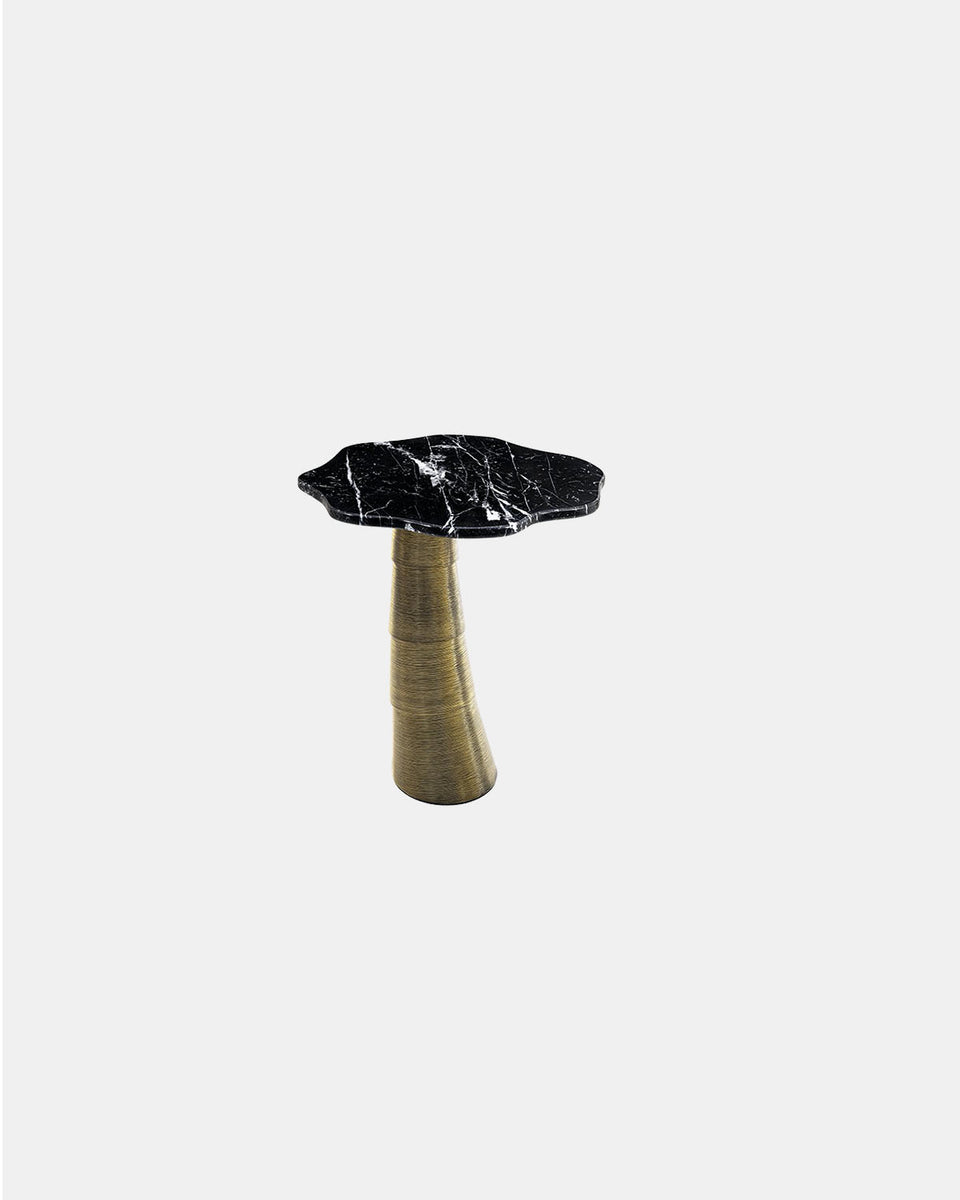 PALM NERO MARQUINA MARBLE SIDE TABLE